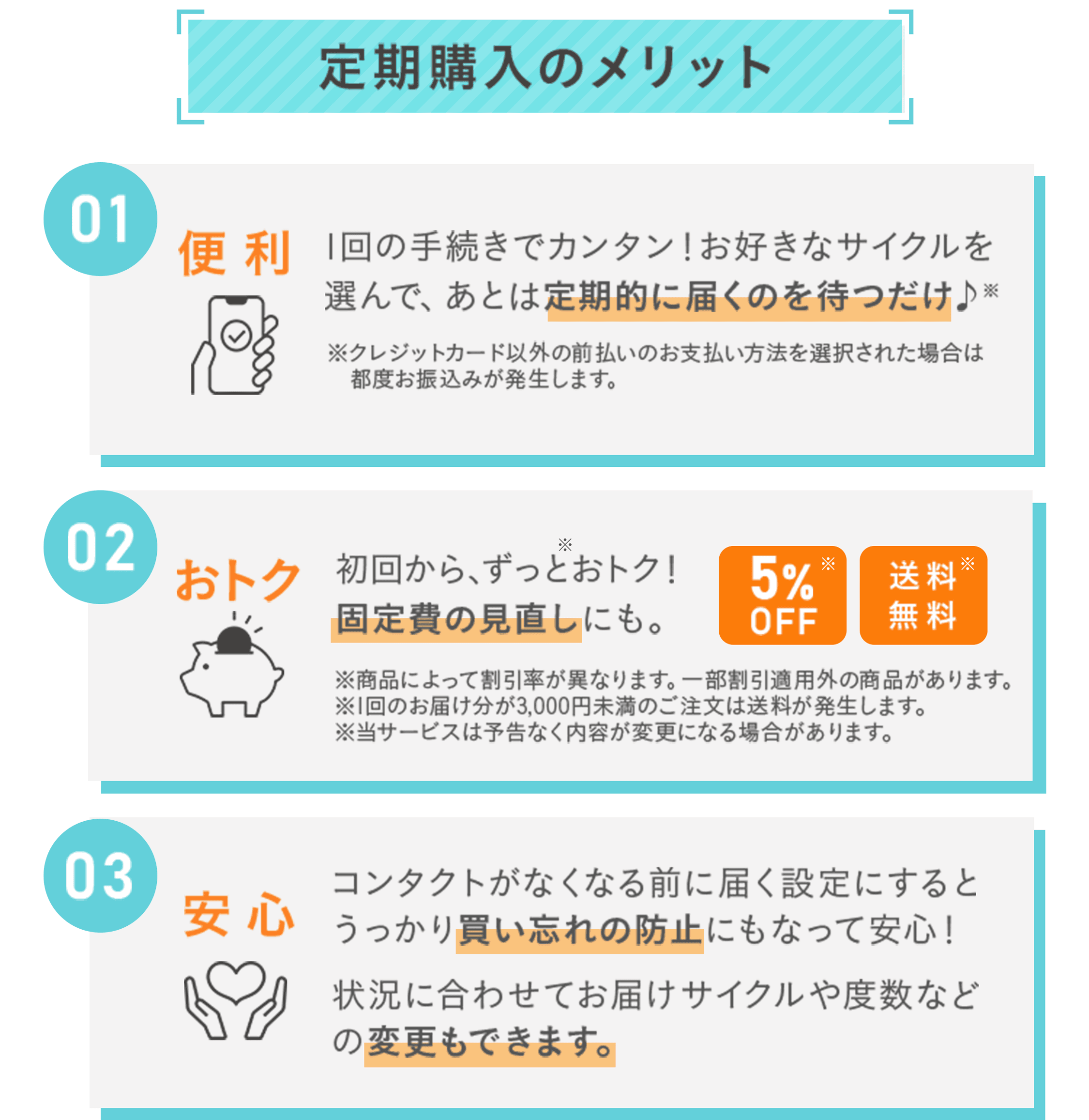 定期購入のメリット