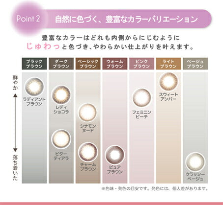 ビュームワンデー 30枚入 カラーチャート